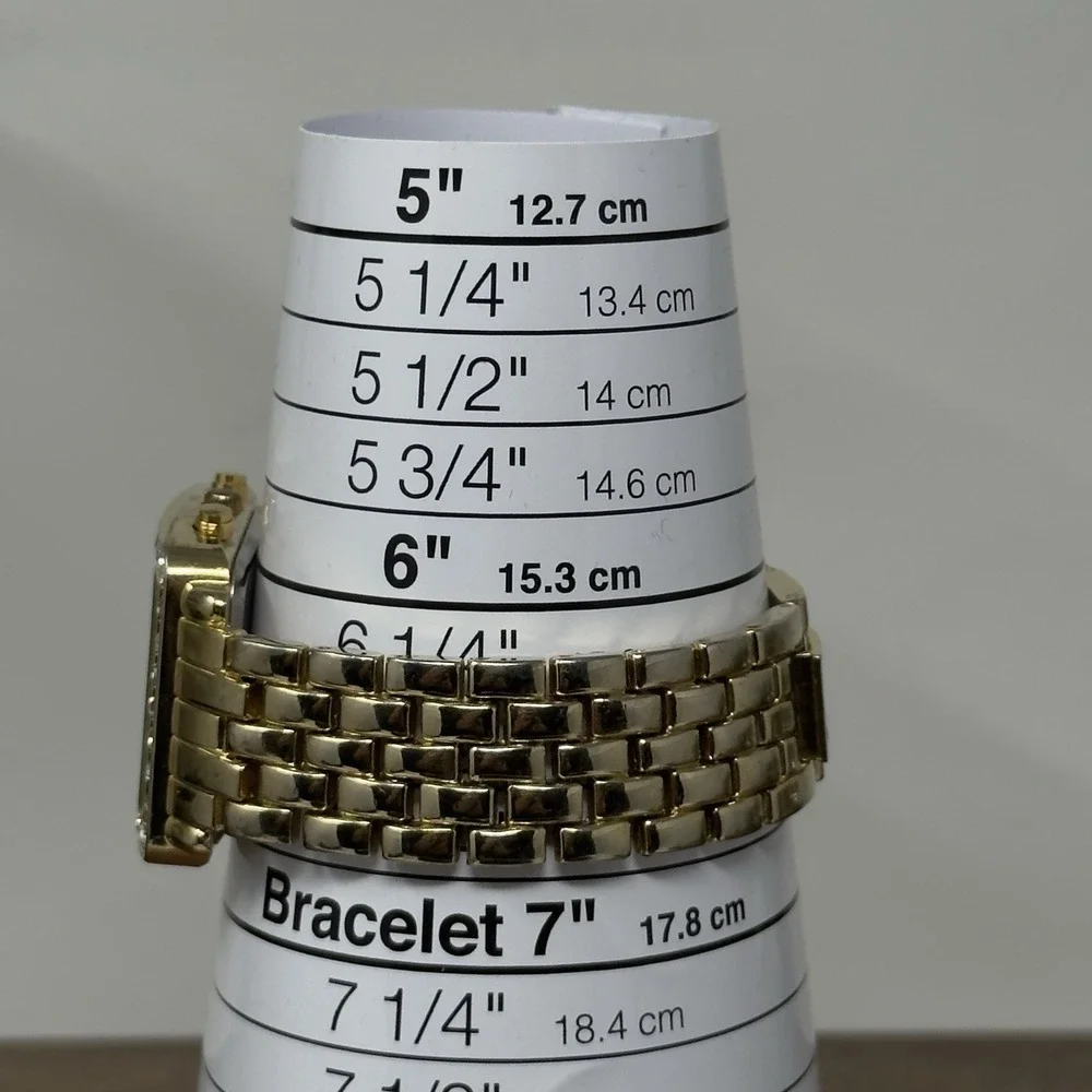 NY&C Women's Paved Tank Gold Tone Watch New Battery Works‎ Great